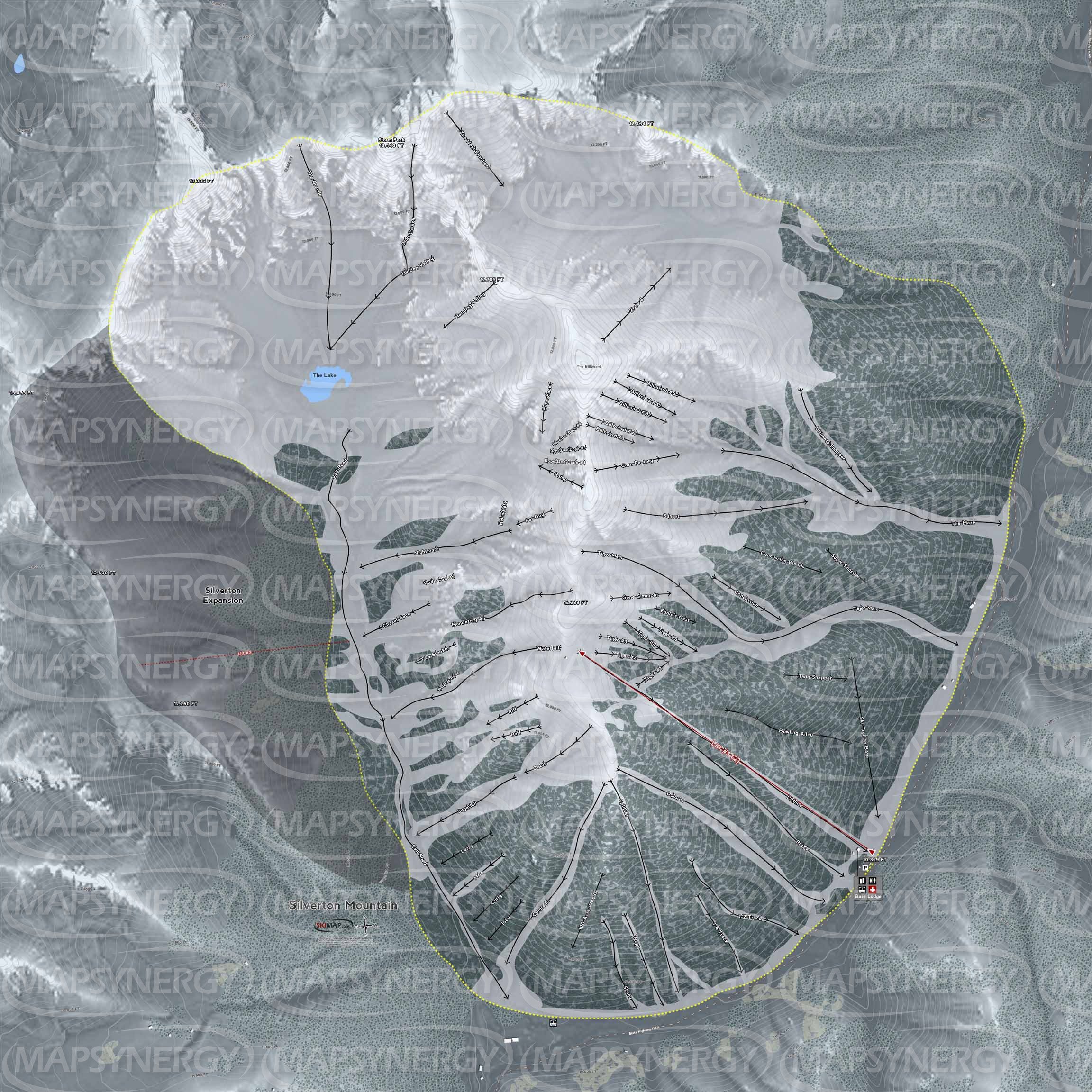 Silverton trail map