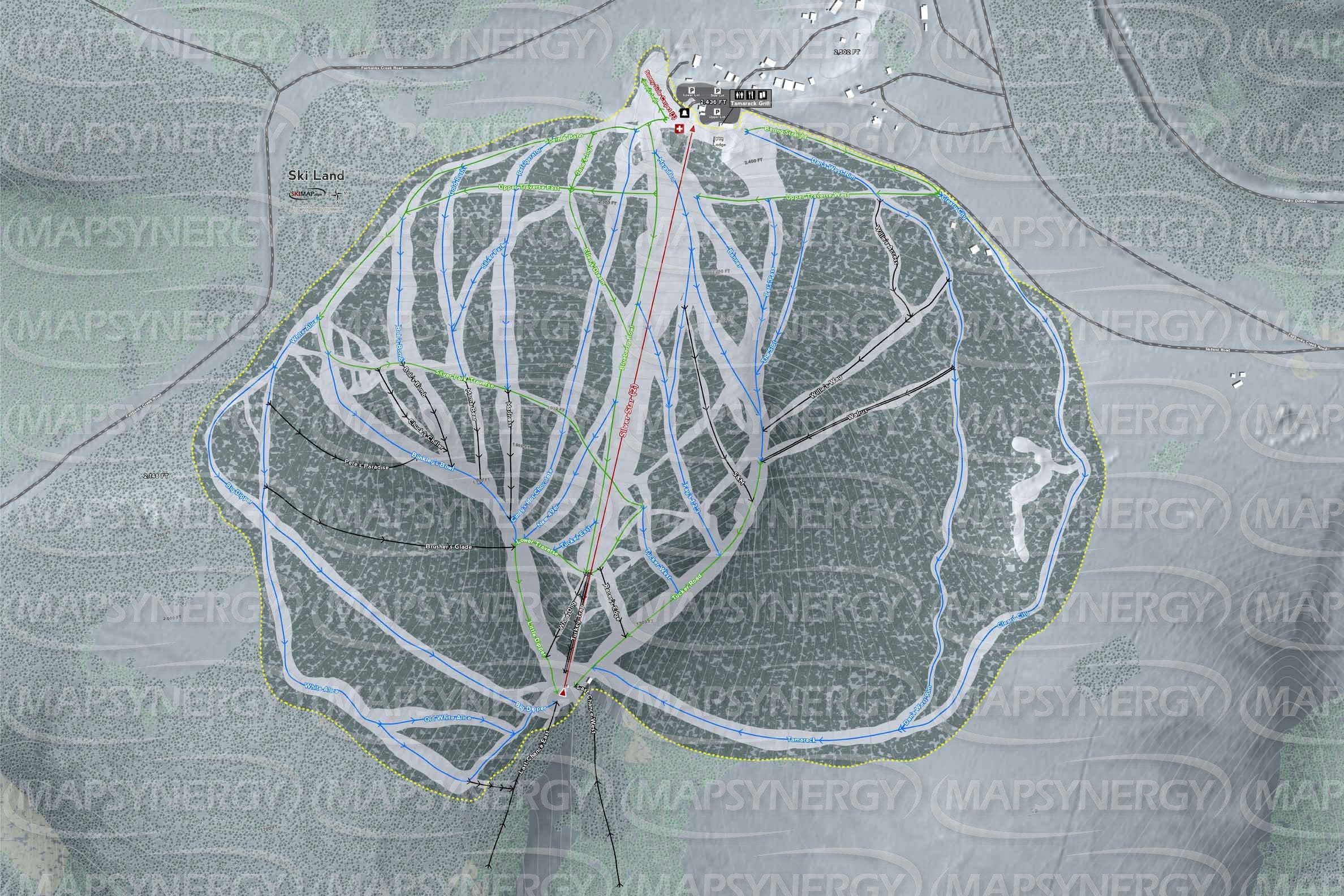 Ski Land trail map