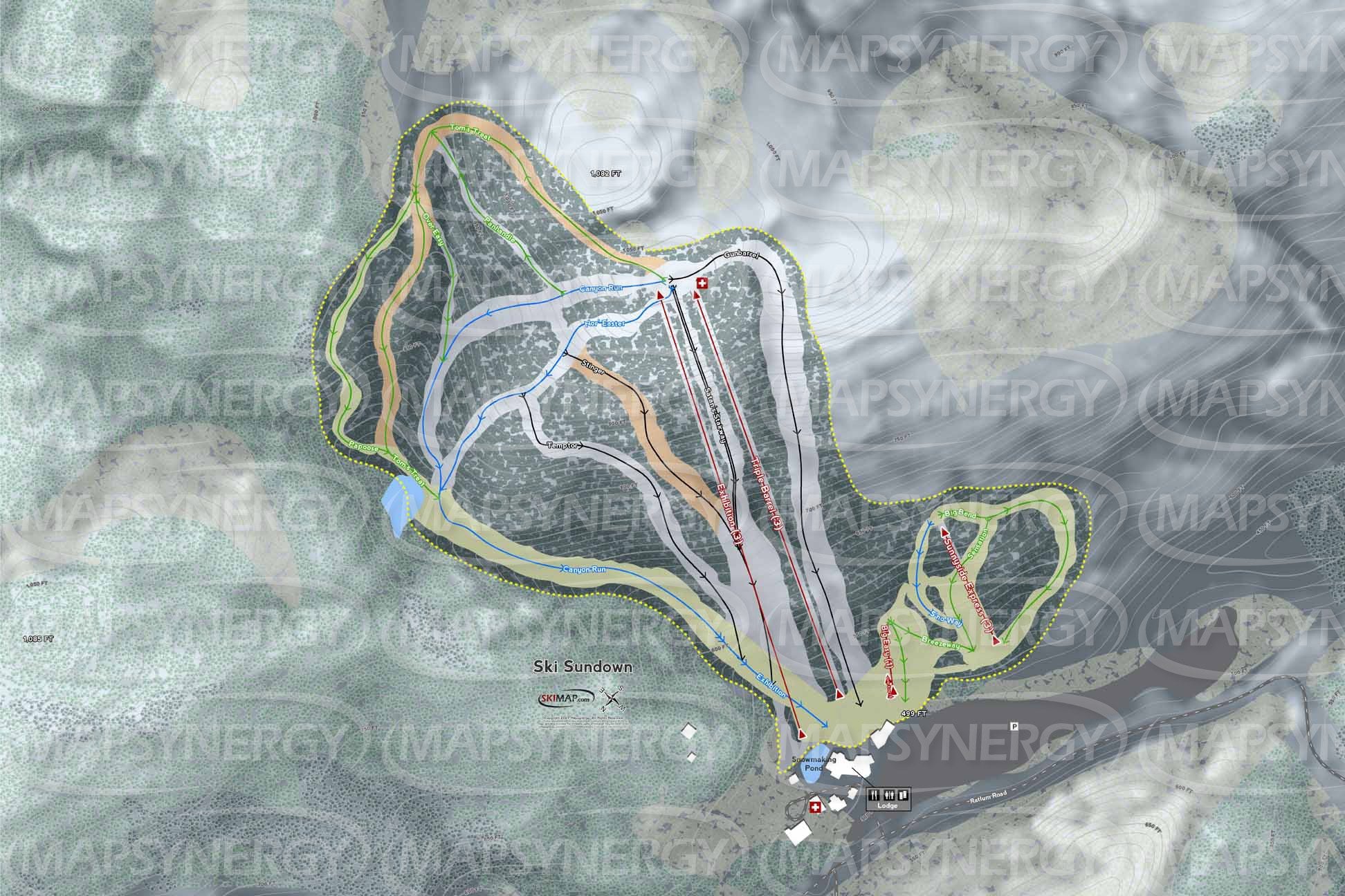 Ski Sundown trail map