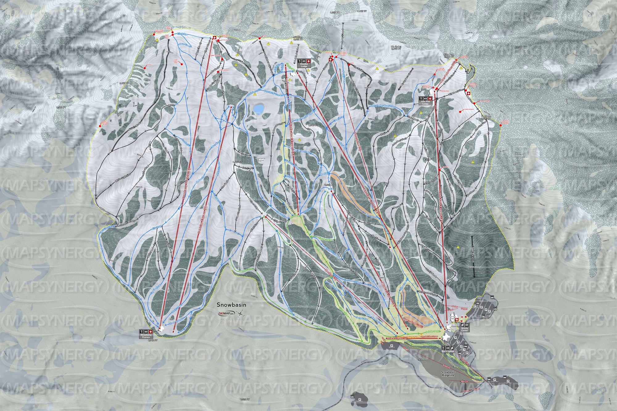 Snowbasin  trail map