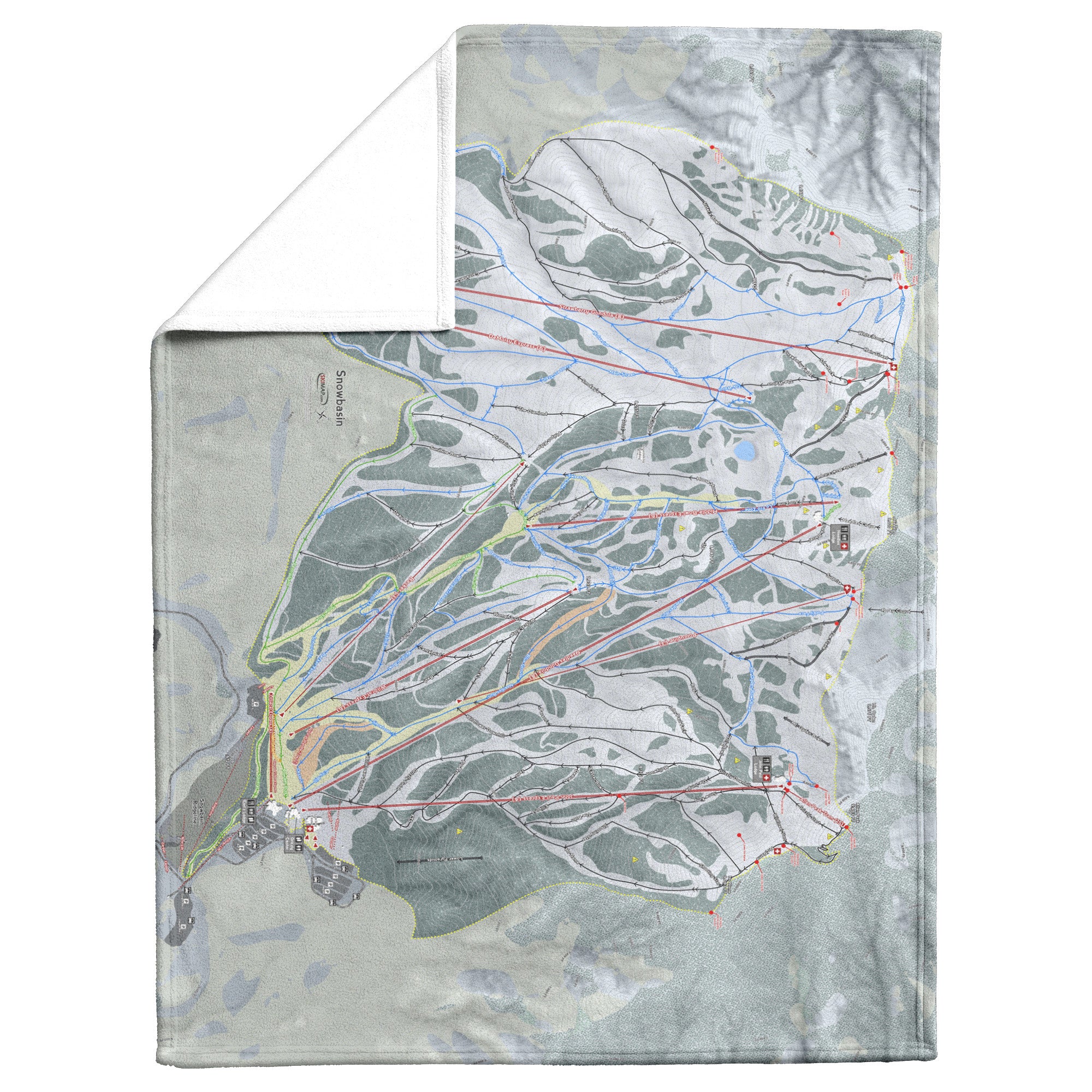 Snow Basin, Utah Ski Resort Map Blanket