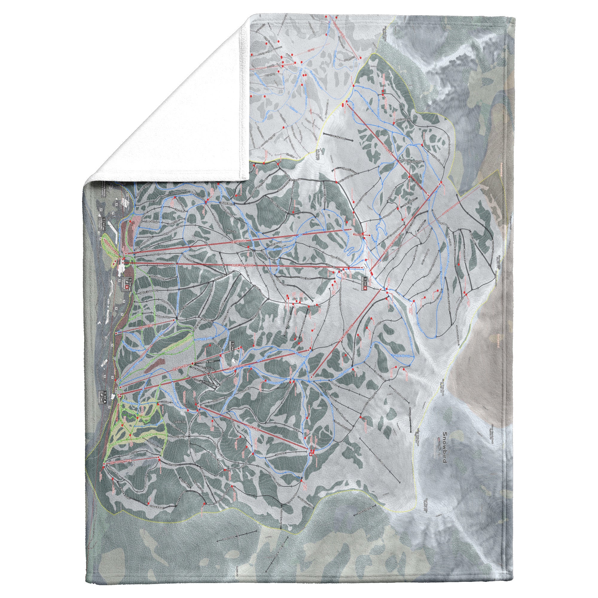 Snowbird, Utah Ski Resort Map Blanket