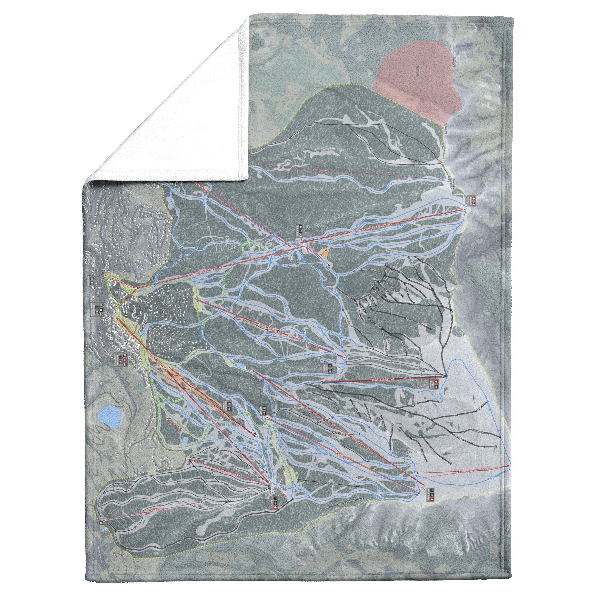 Snowmass, Colorado Ski Resort Map Blanket