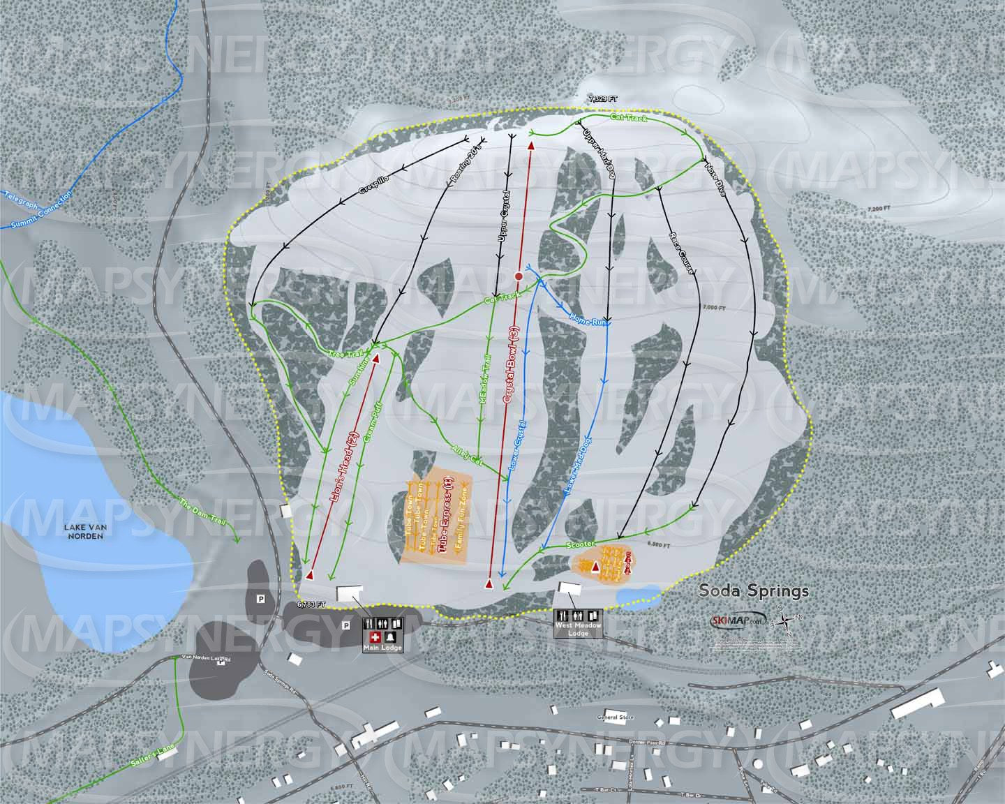 Soda Springs trail map