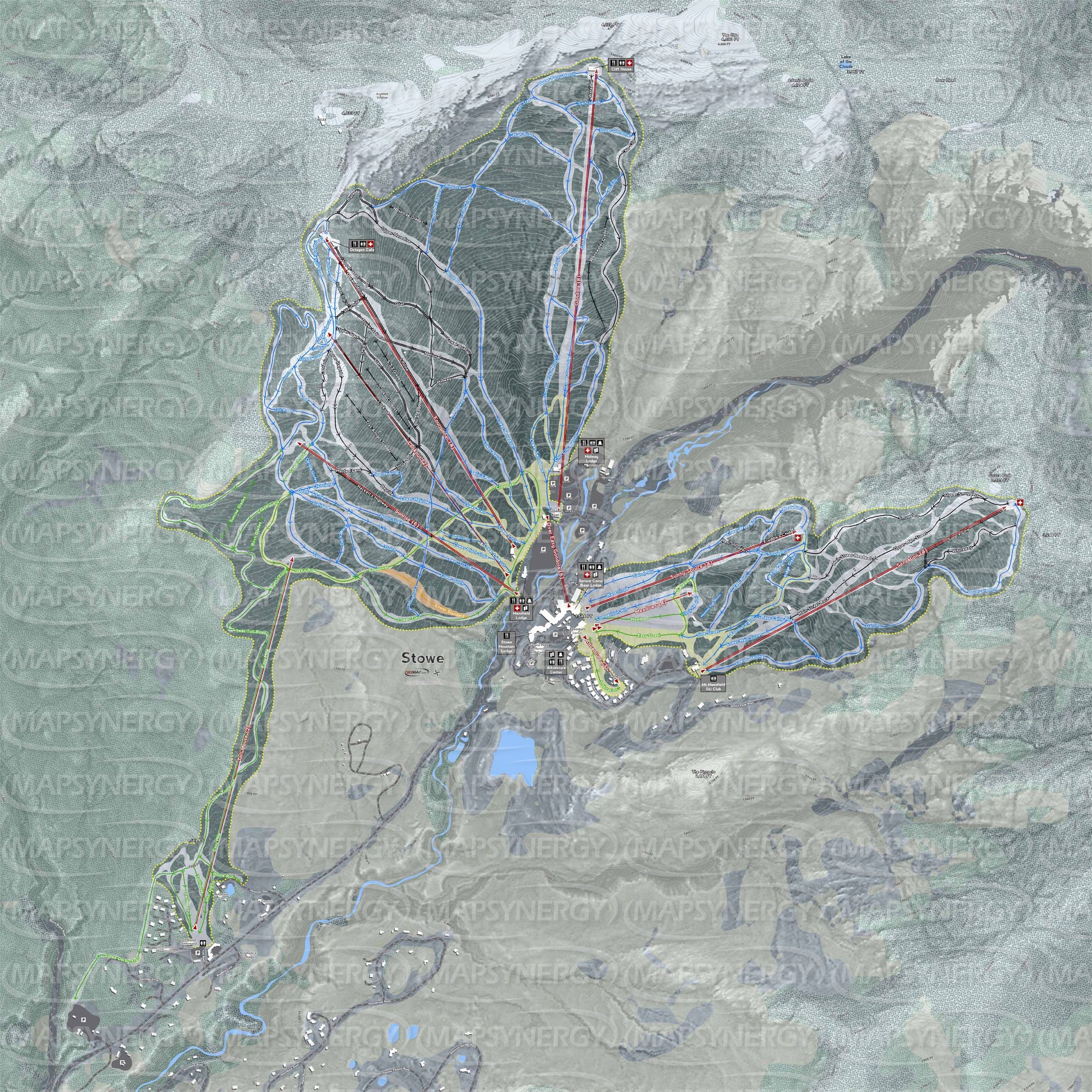 Stowe trail map