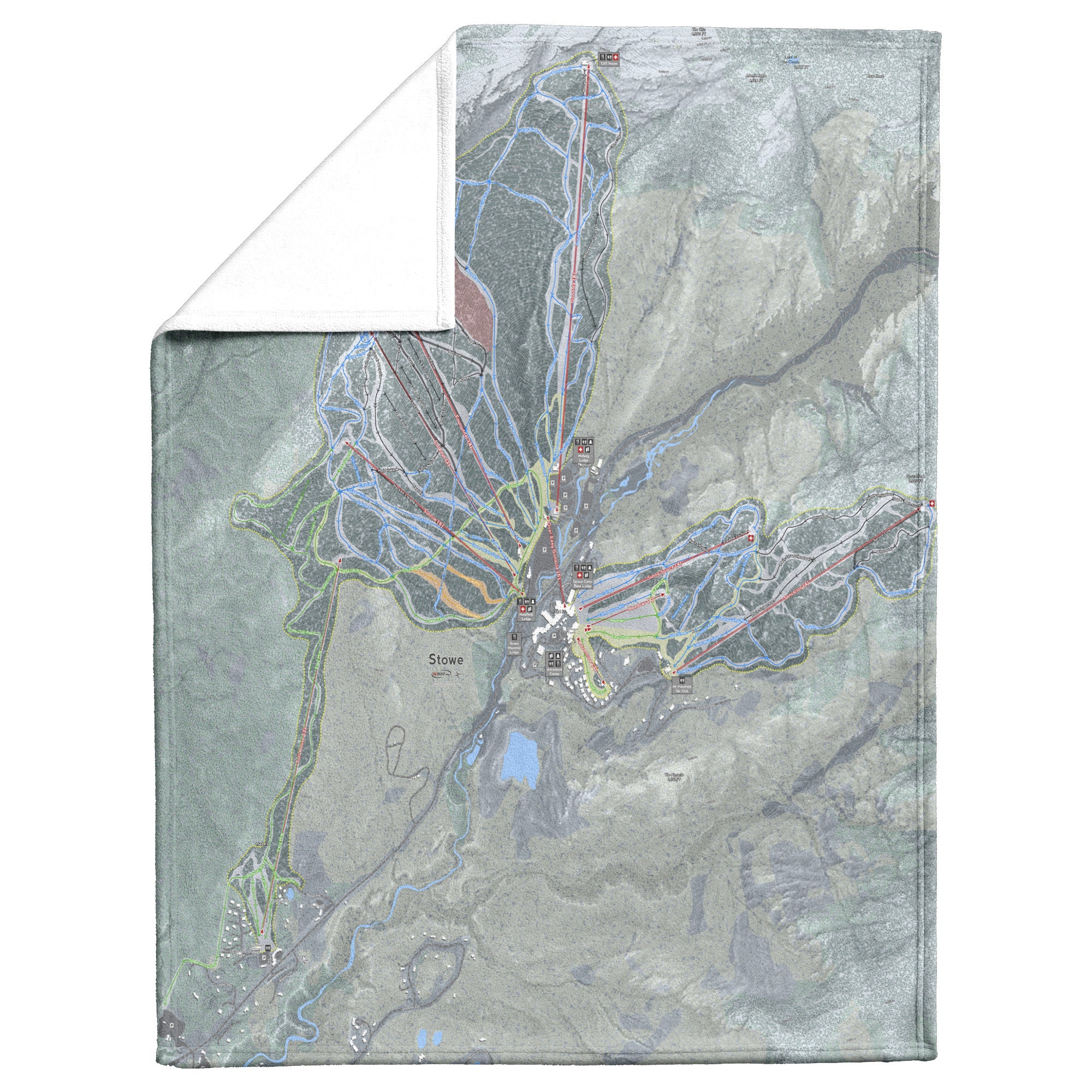 Stowe, Vermont Ski Resort Map Blanket