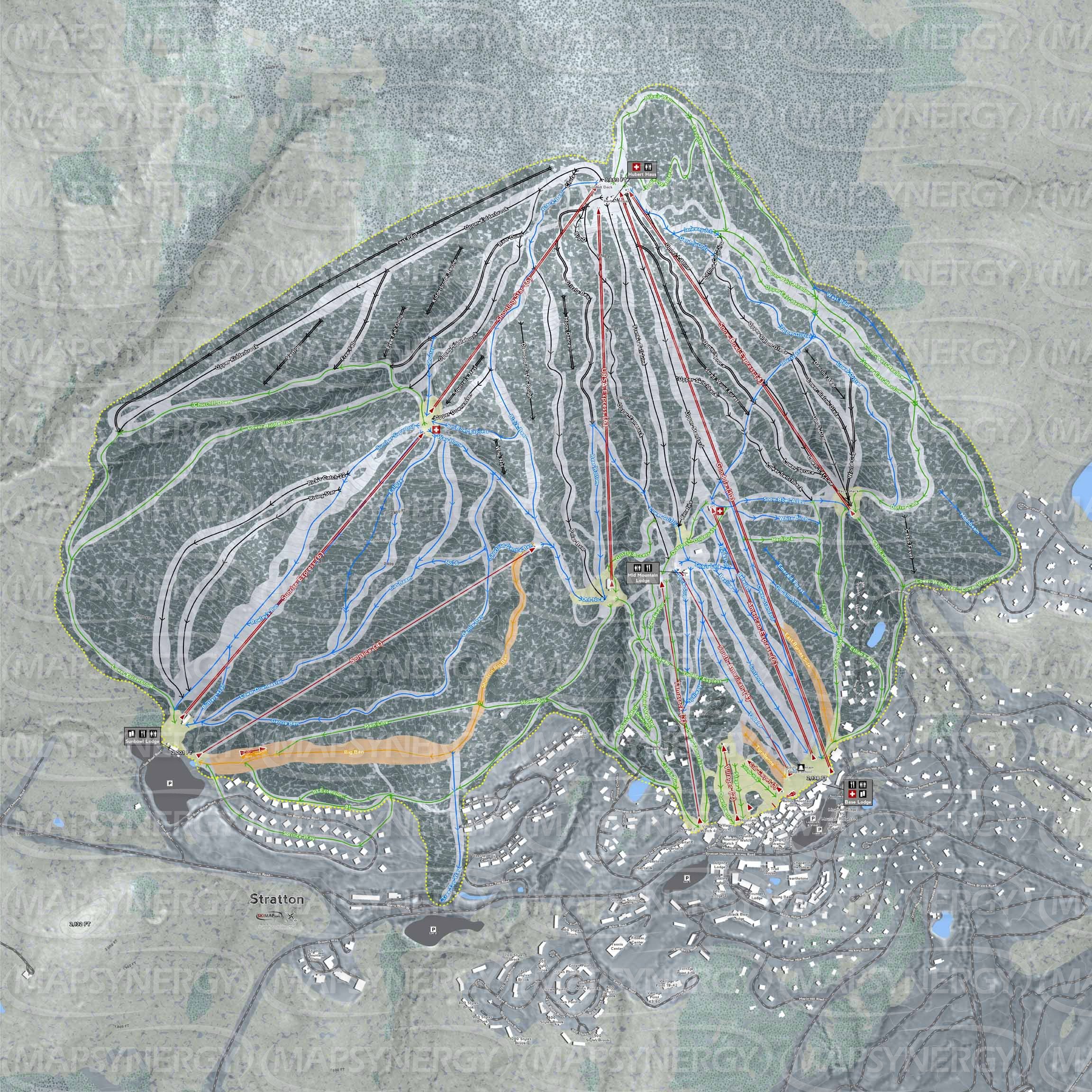 Stratton Mountain trail map