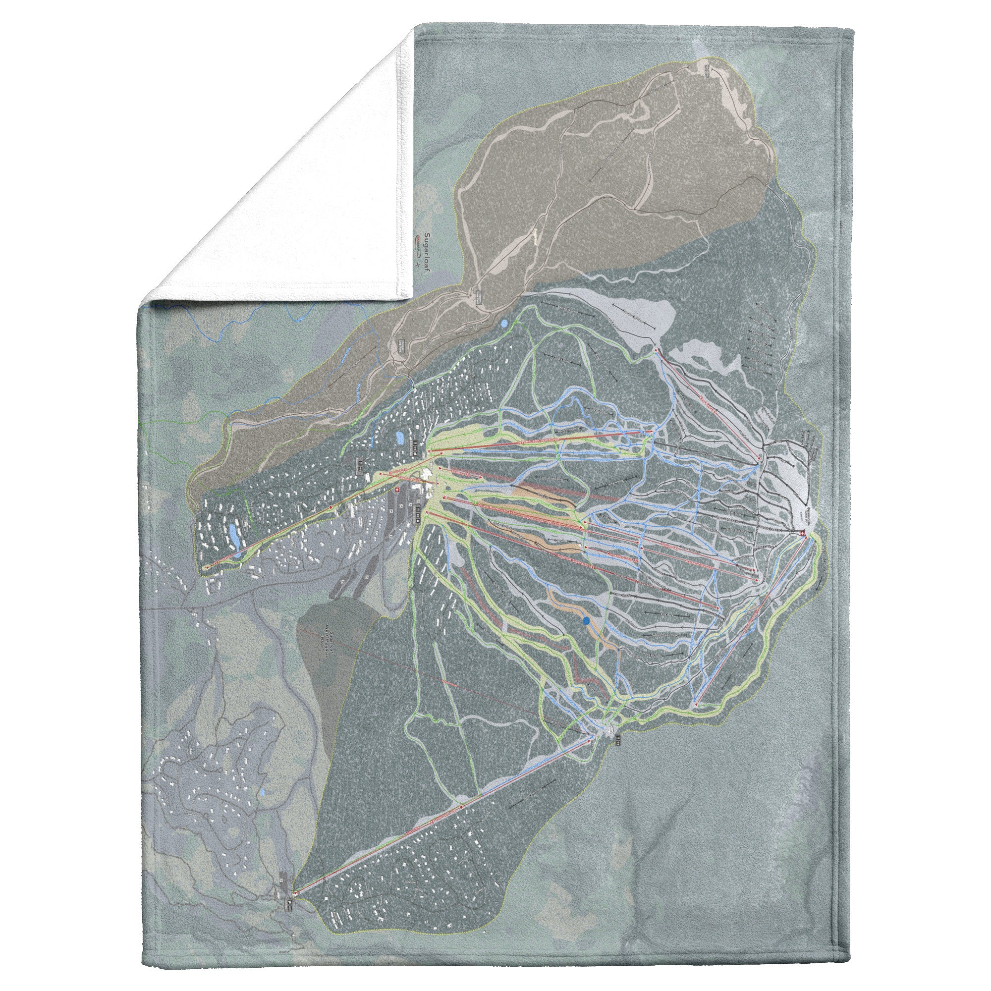 Sugarloaf, Maine Ski Resort Map Blanket