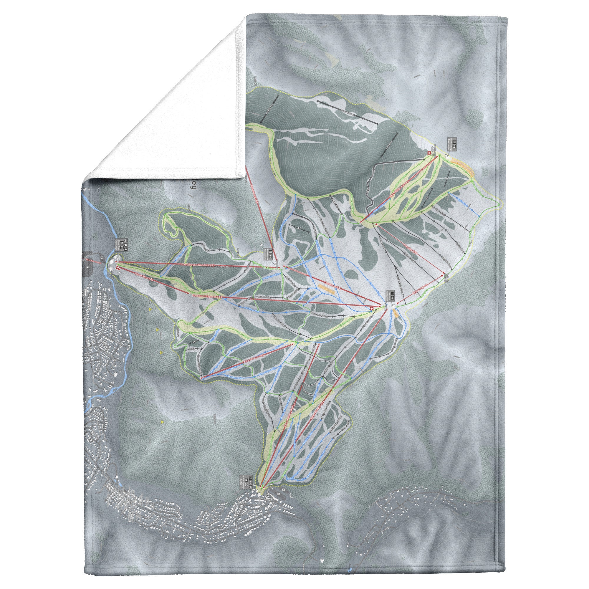 Sun Valley, Idaho Ski Resort Map Blanket
