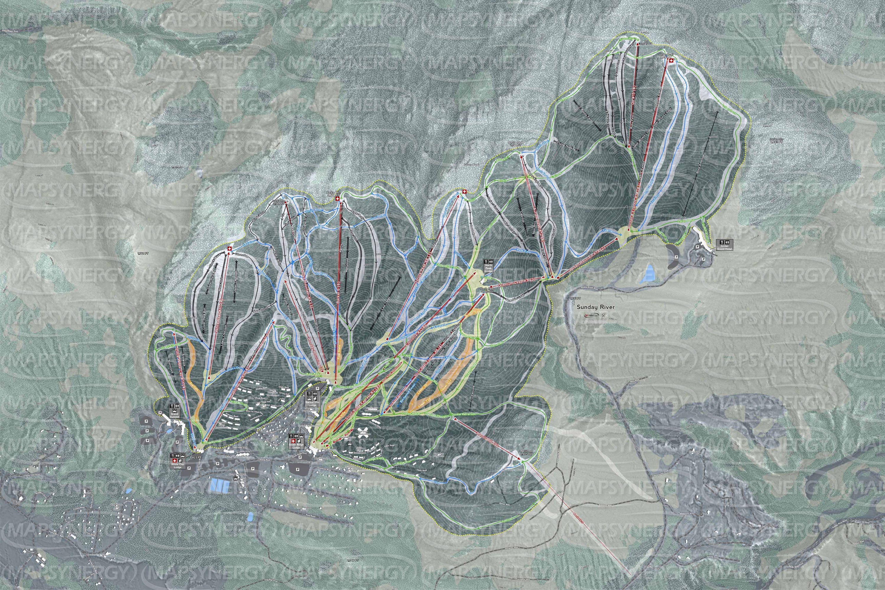 Sunday River trail map