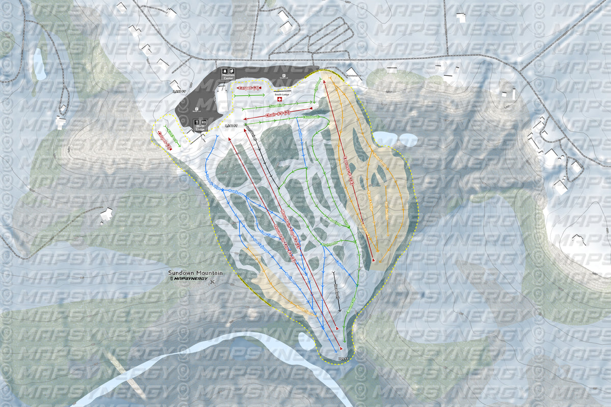 Sundown Mountain trail map