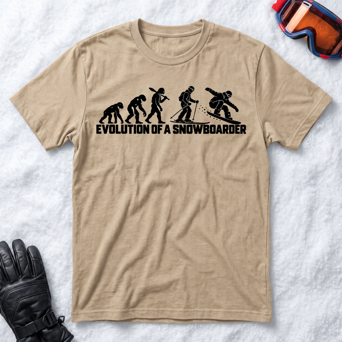 Evolution of Skiing and Snowboarding - T-Shirt