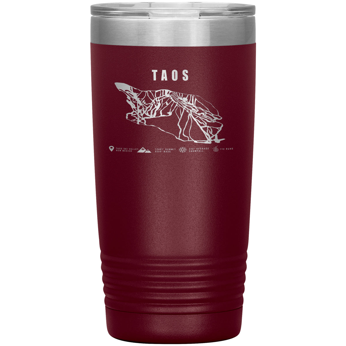 Taos, New Mexico Ski Trail Map 20oz Tumbler