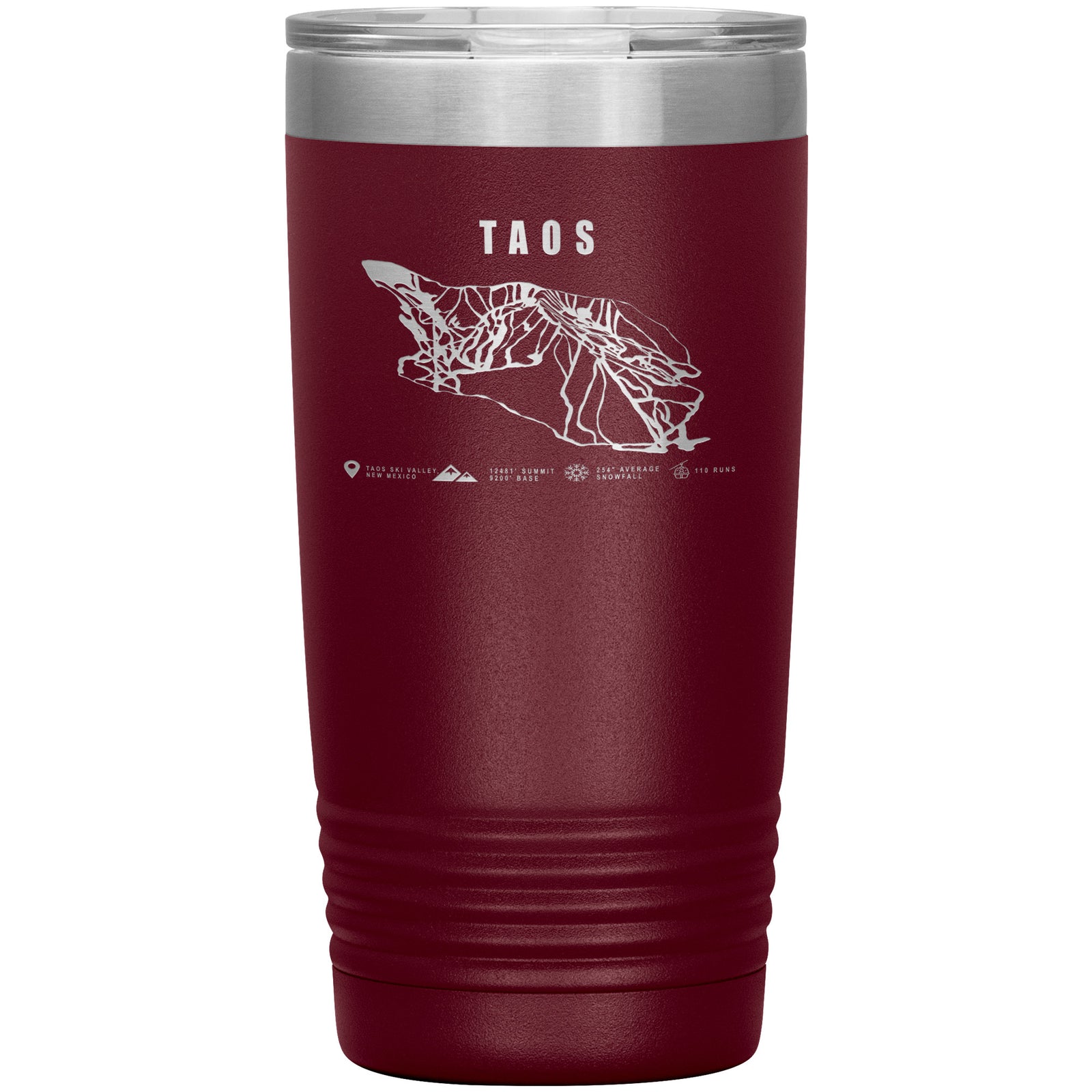 Taos, New Mexico Ski Trail Map 20oz Tumbler