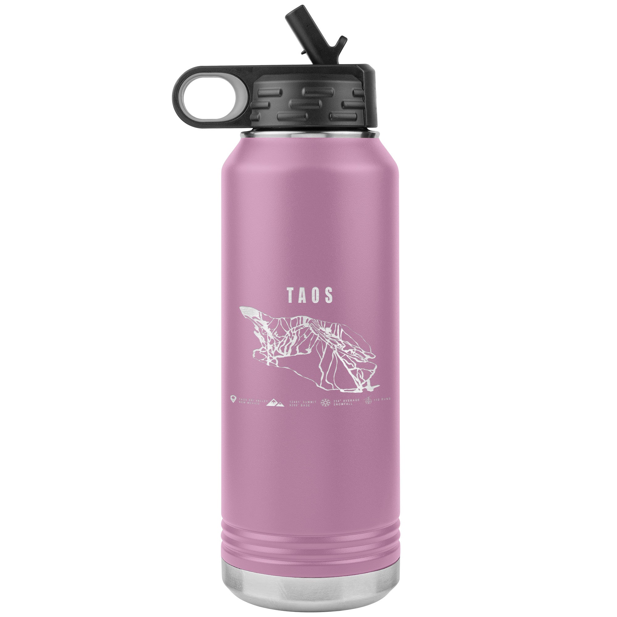 Taos, New Mexico Ski Trail Map 32oz Water Bottle Tumbler