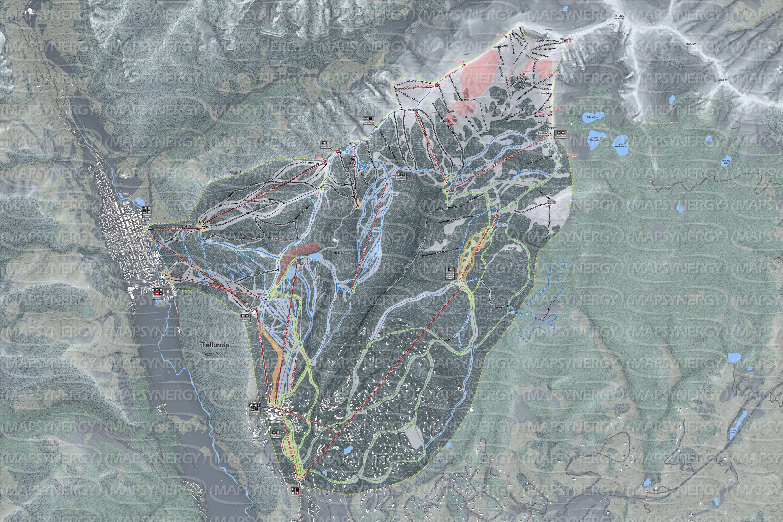 Telluride trail map