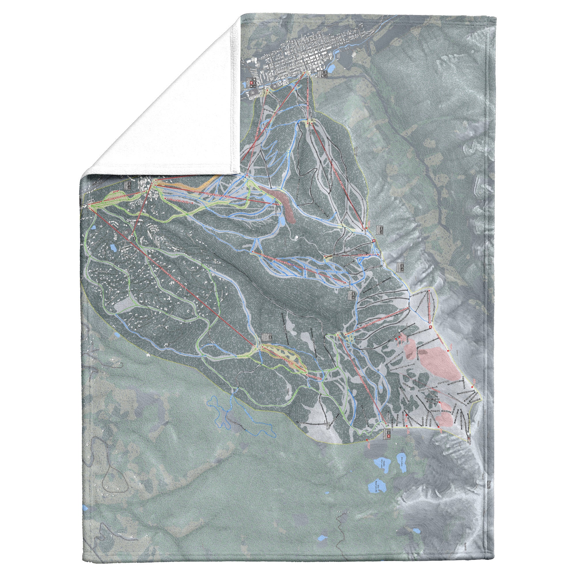 Telluride, Colorado Ski Resort Map Blanket