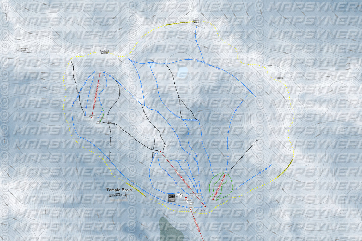 Temple Basin trail map