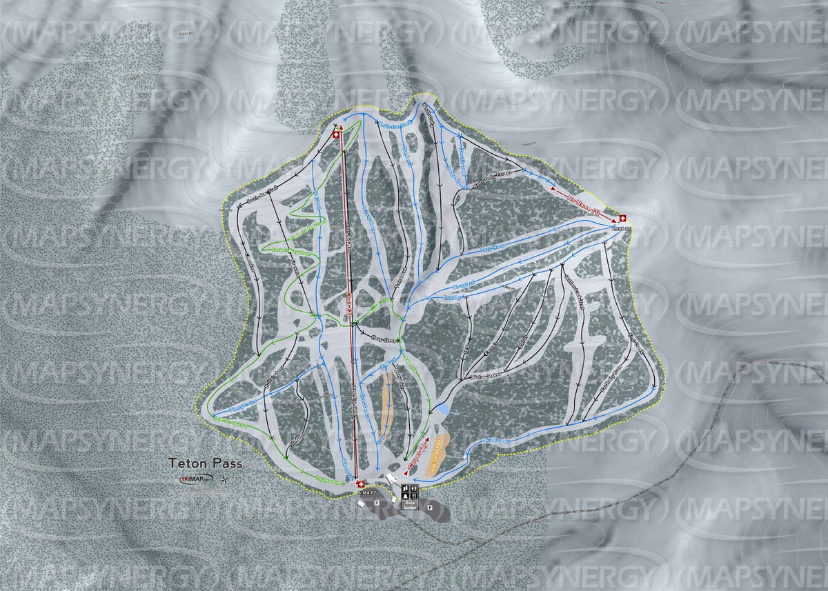 Teton Pass trail map