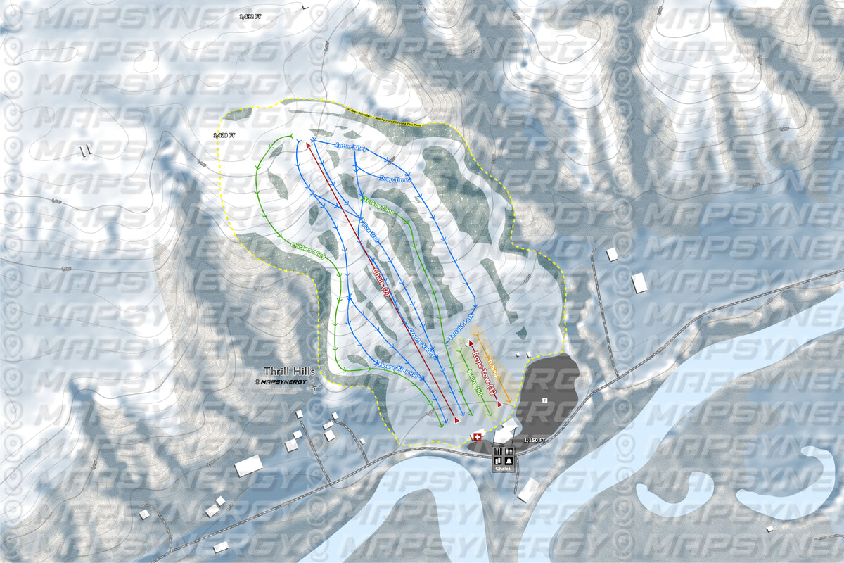 Thrill Hills trail map