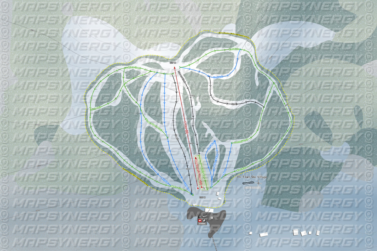 Tri-Town Ski Village trail map