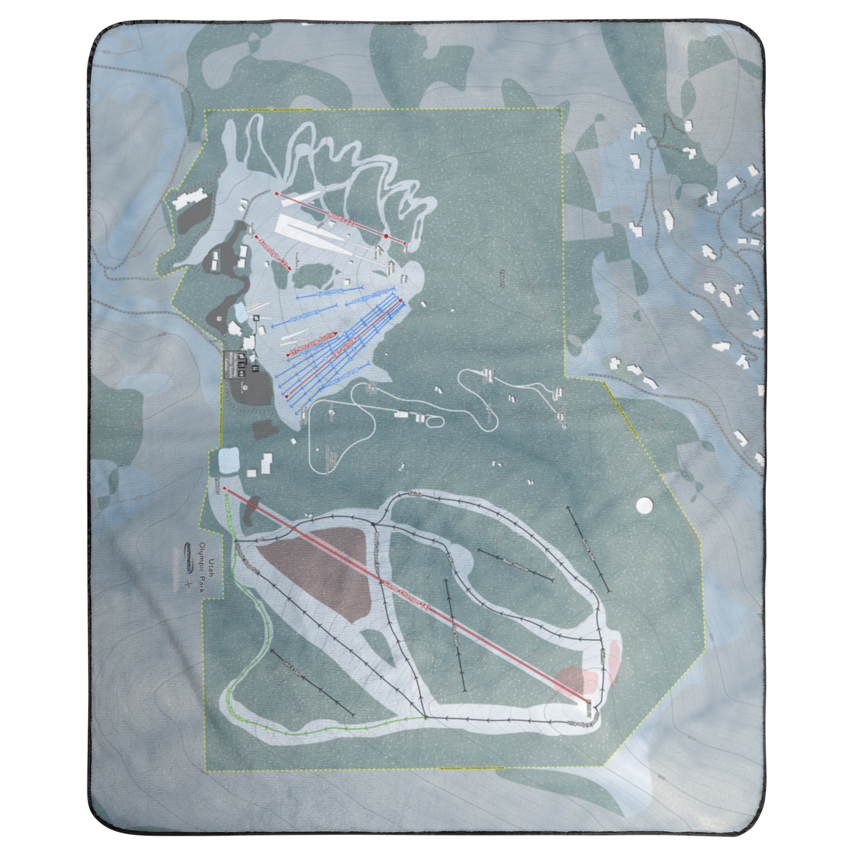 Utah Olympic Park, Utah Ski Resort Map Concert Blanket
