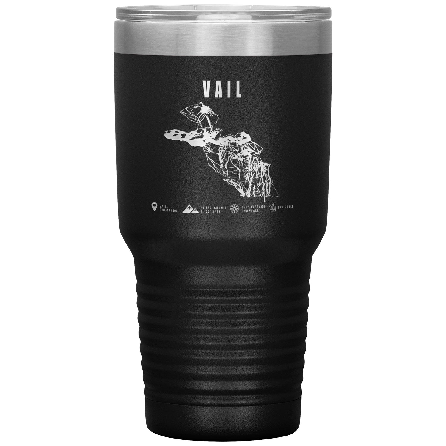 Vail Colorado Ski Trail Map 30oz Tumbler