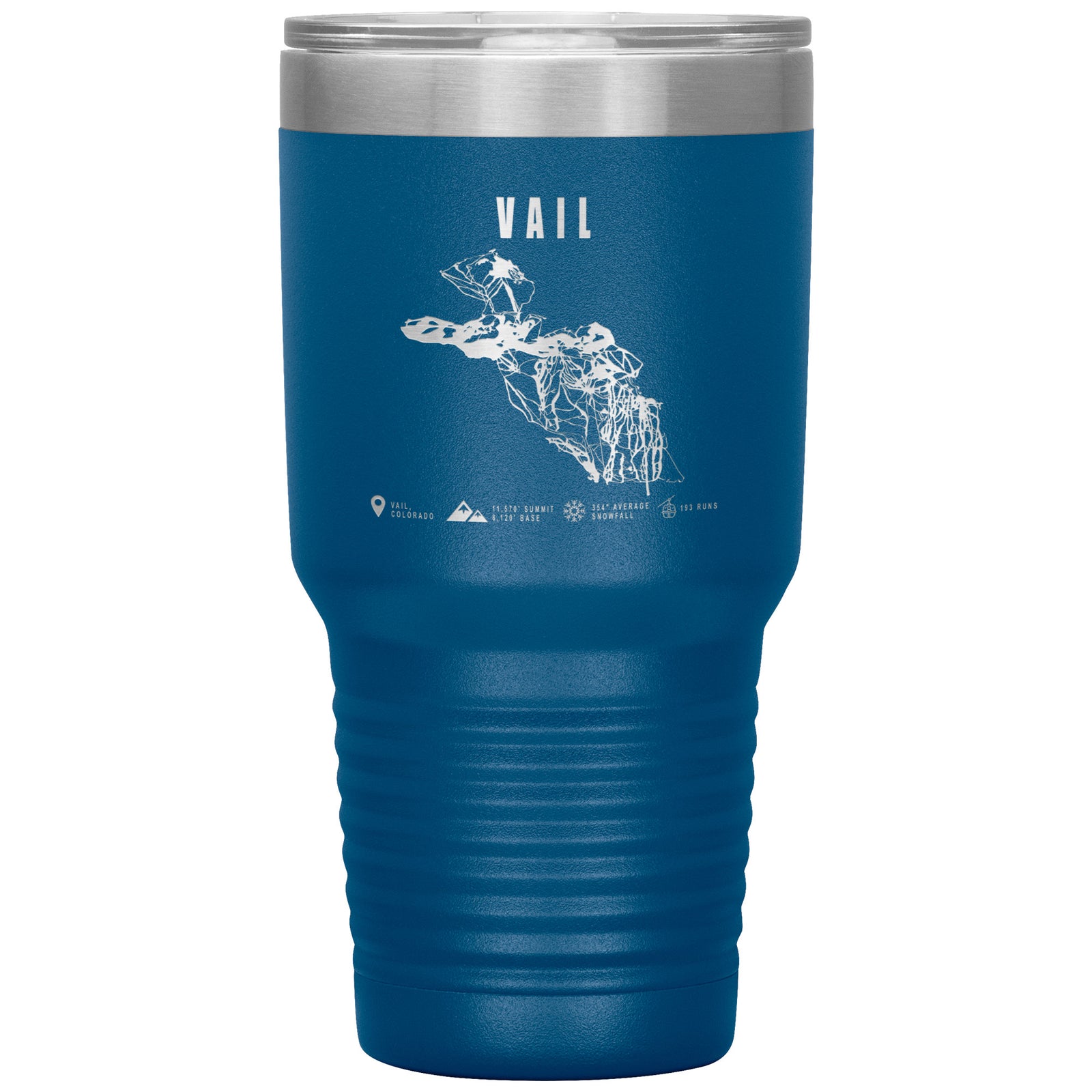 Vail Colorado Ski Trail Map 30oz Tumbler