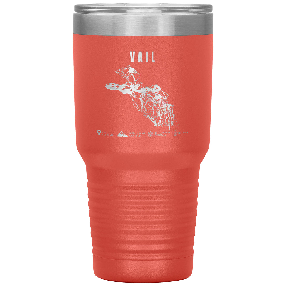Vail Colorado Ski Trail Map 30oz Tumbler