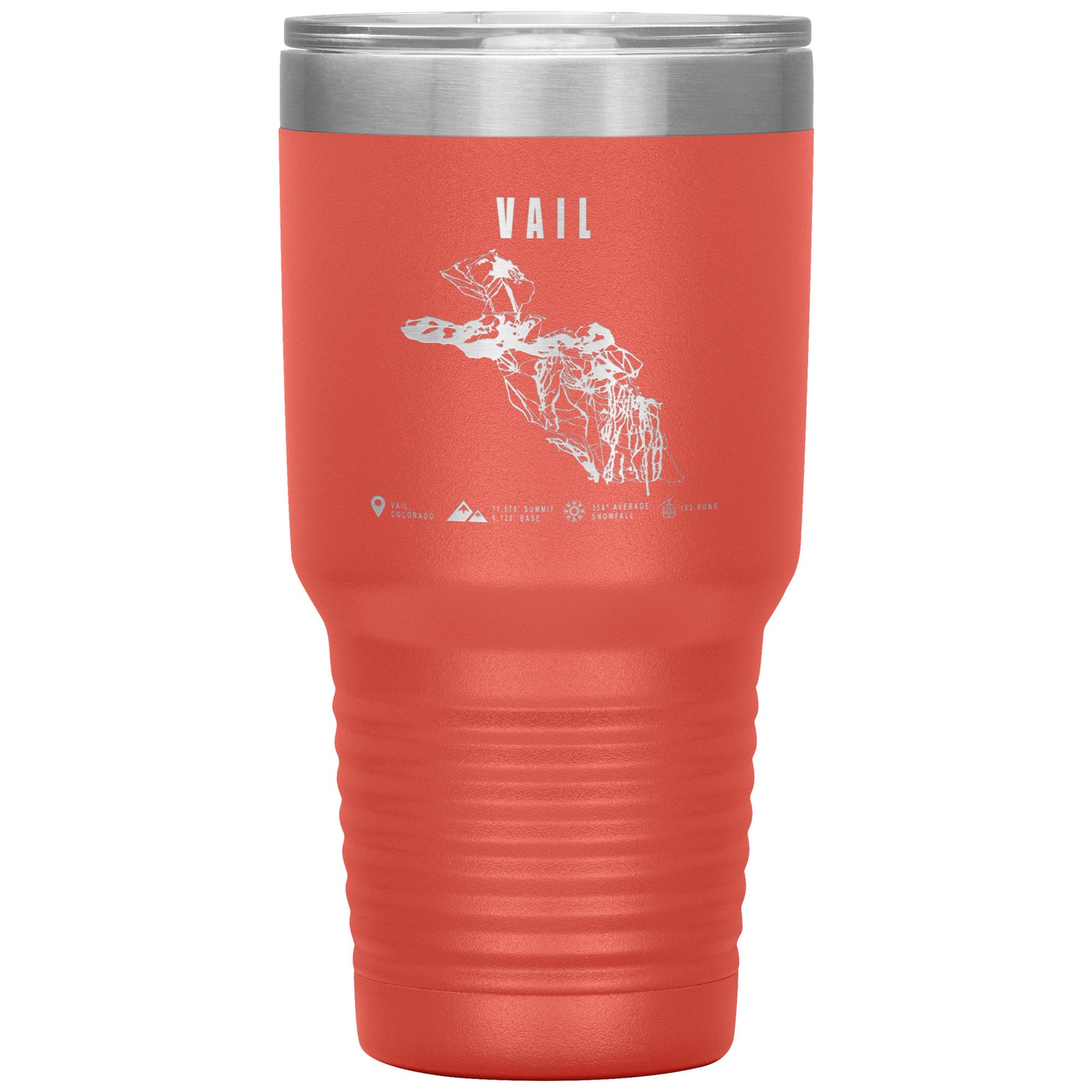 Vail Colorado Ski Trail Map 30oz Tumbler