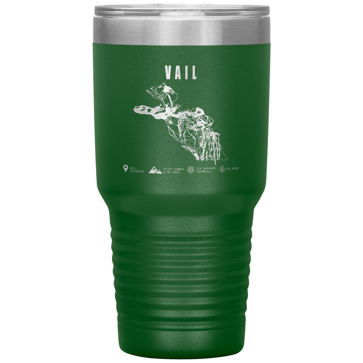 Vail Colorado Ski Trail Map 30oz Tumbler