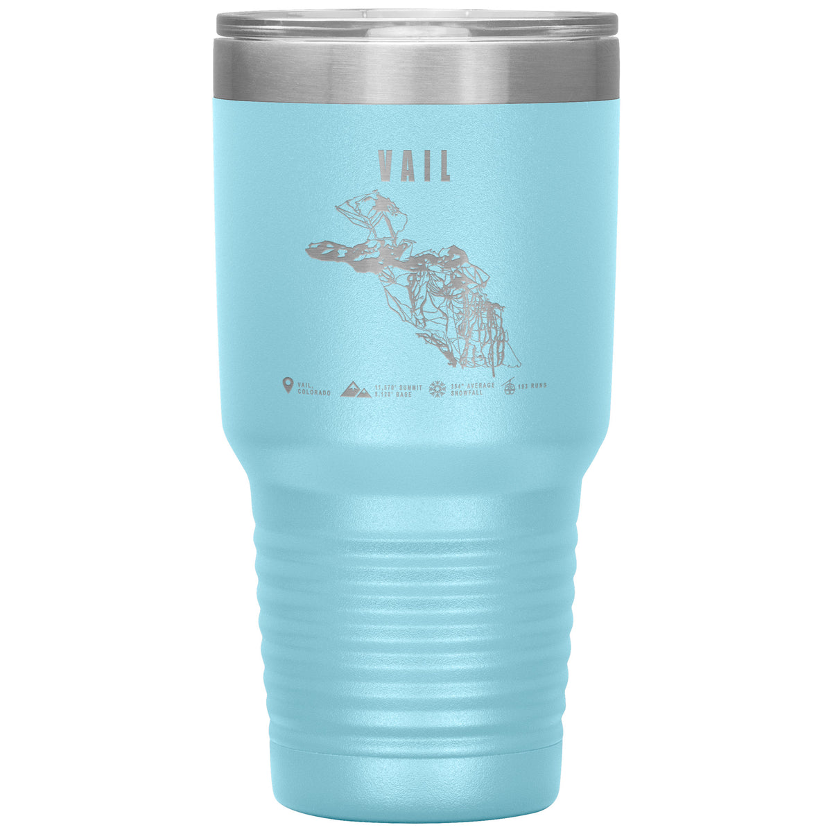 Vail Colorado Ski Trail Map 30oz Tumbler