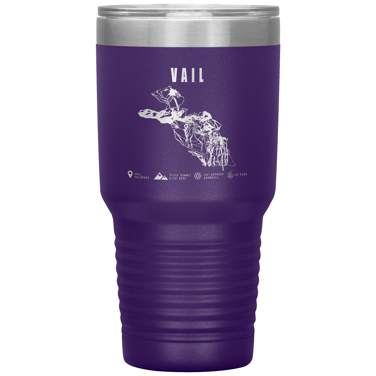 Vail Colorado Ski Trail Map 30oz Tumbler