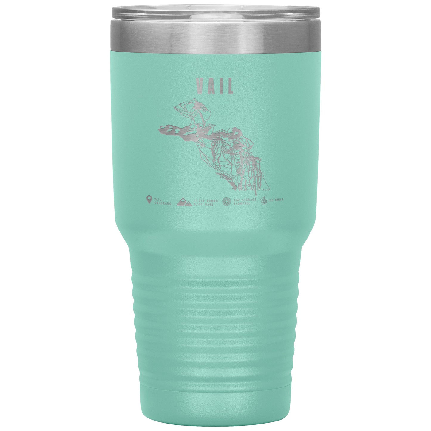 Vail Colorado Ski Trail Map 30oz Tumbler
