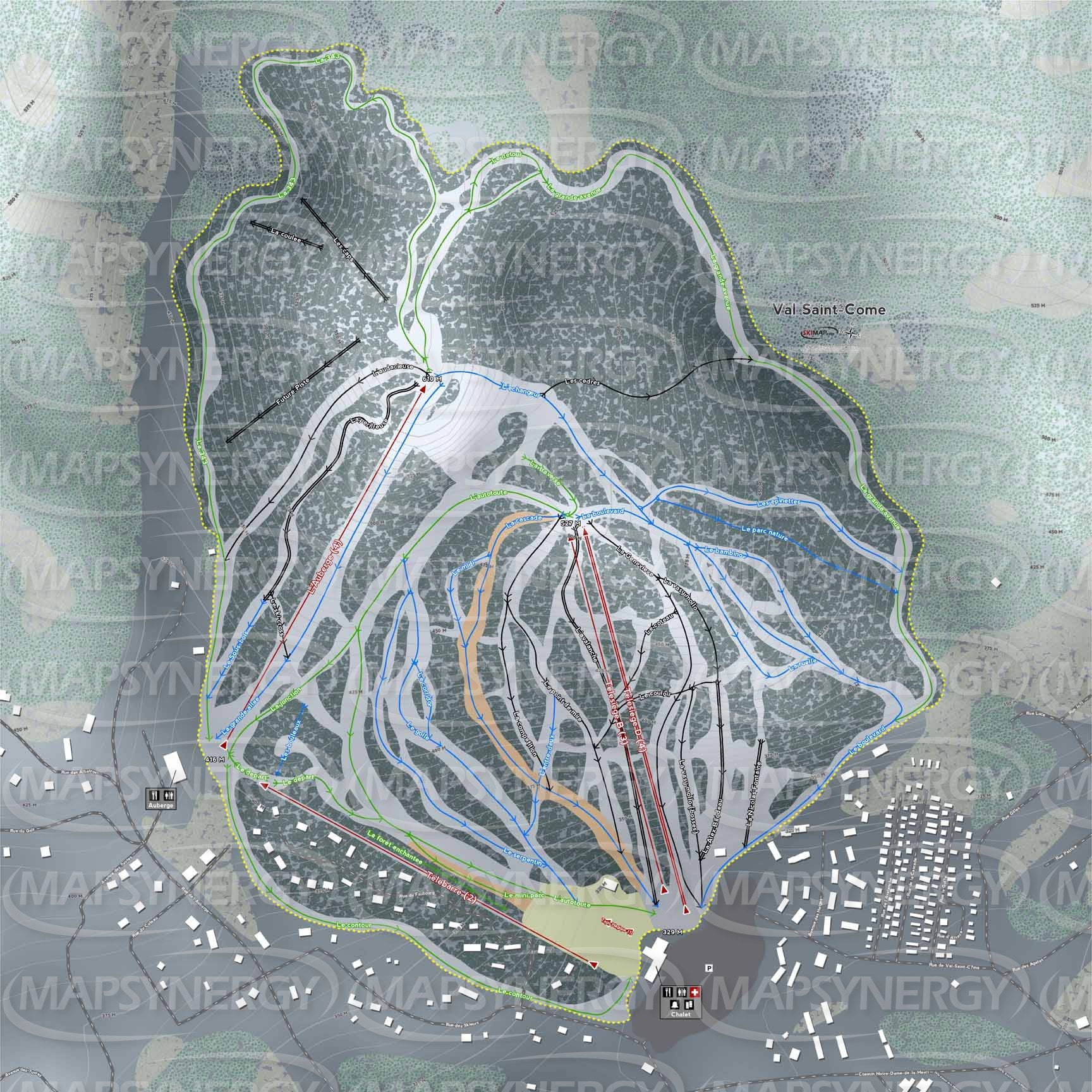 Val Saint-Come trail map