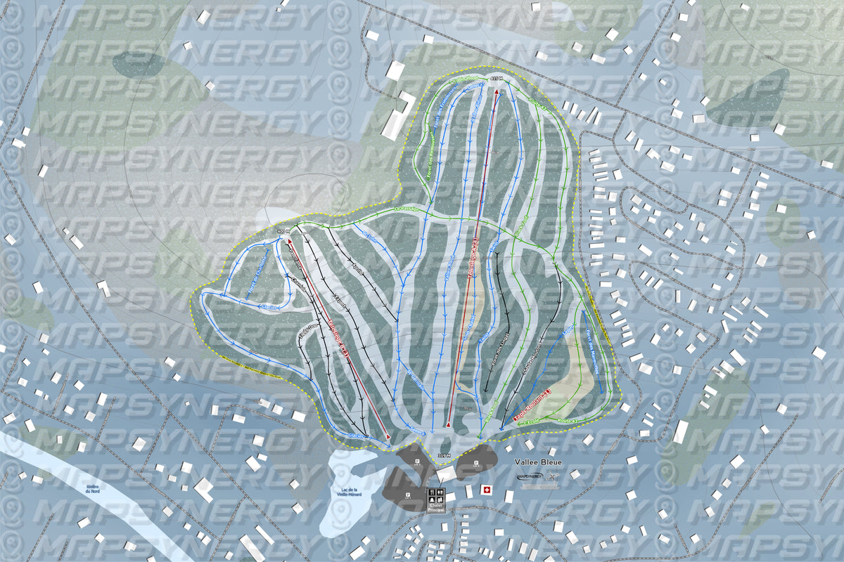 Vallee Bleue trail map