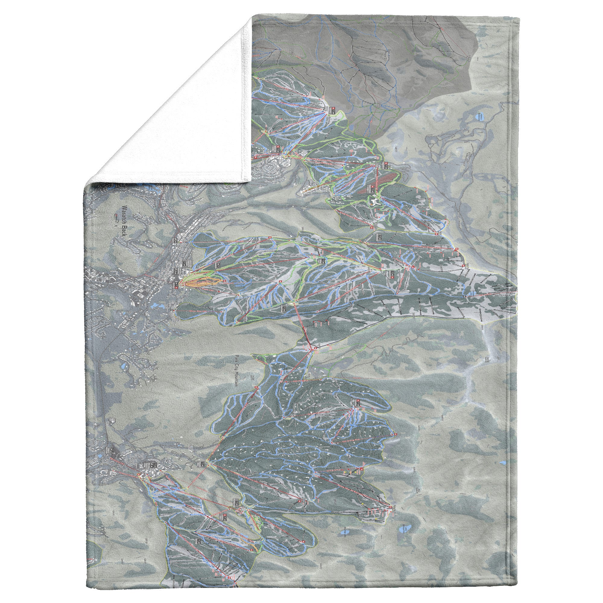Wasatch Back, Utah Ski Resort Map Blanket