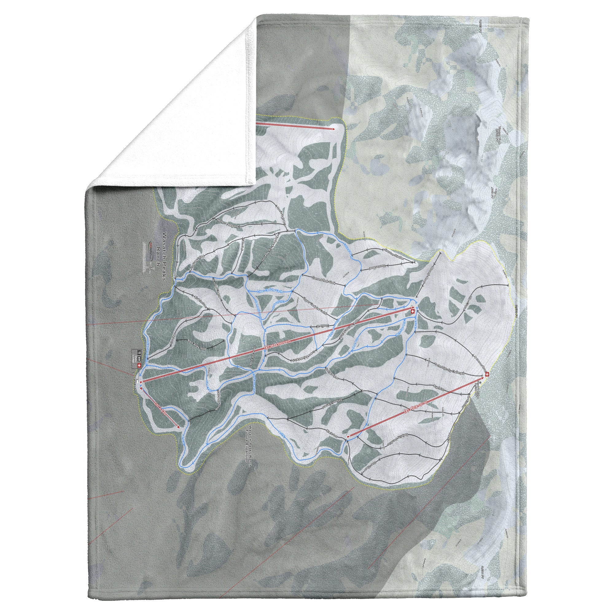 Wasatch Peaks Ranch, Utah Ski Resort Map Blanket