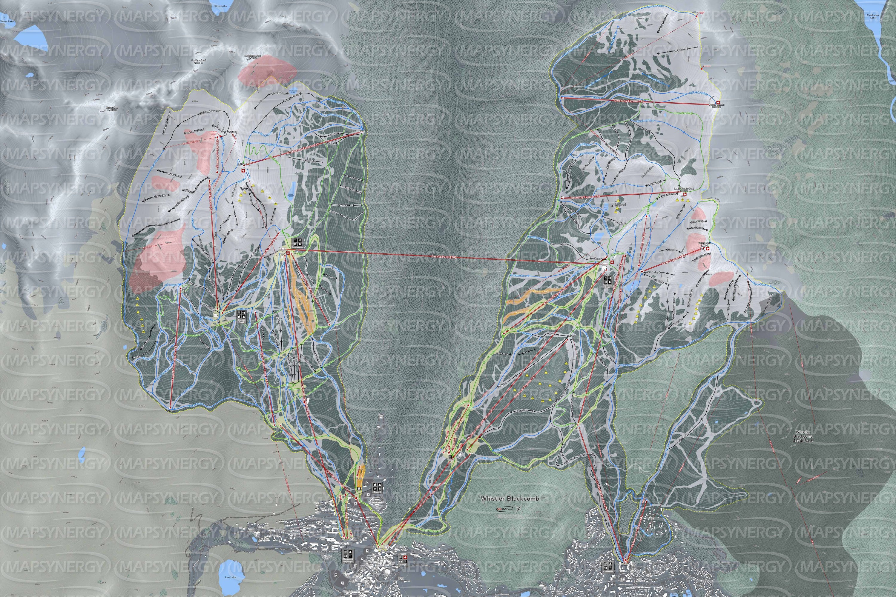 Whistler Blackcomb trail map