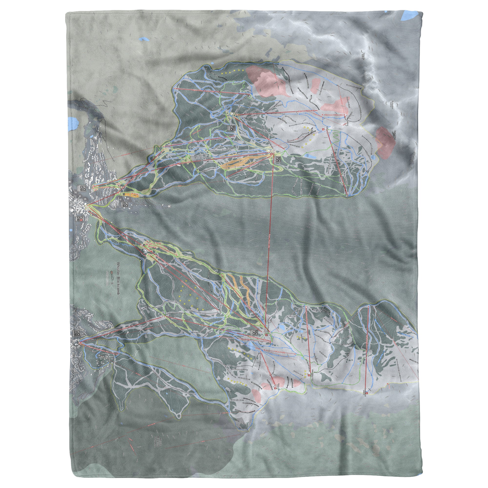 Whistler Blackcomb, British Columbia Ski Resort Map Blanket