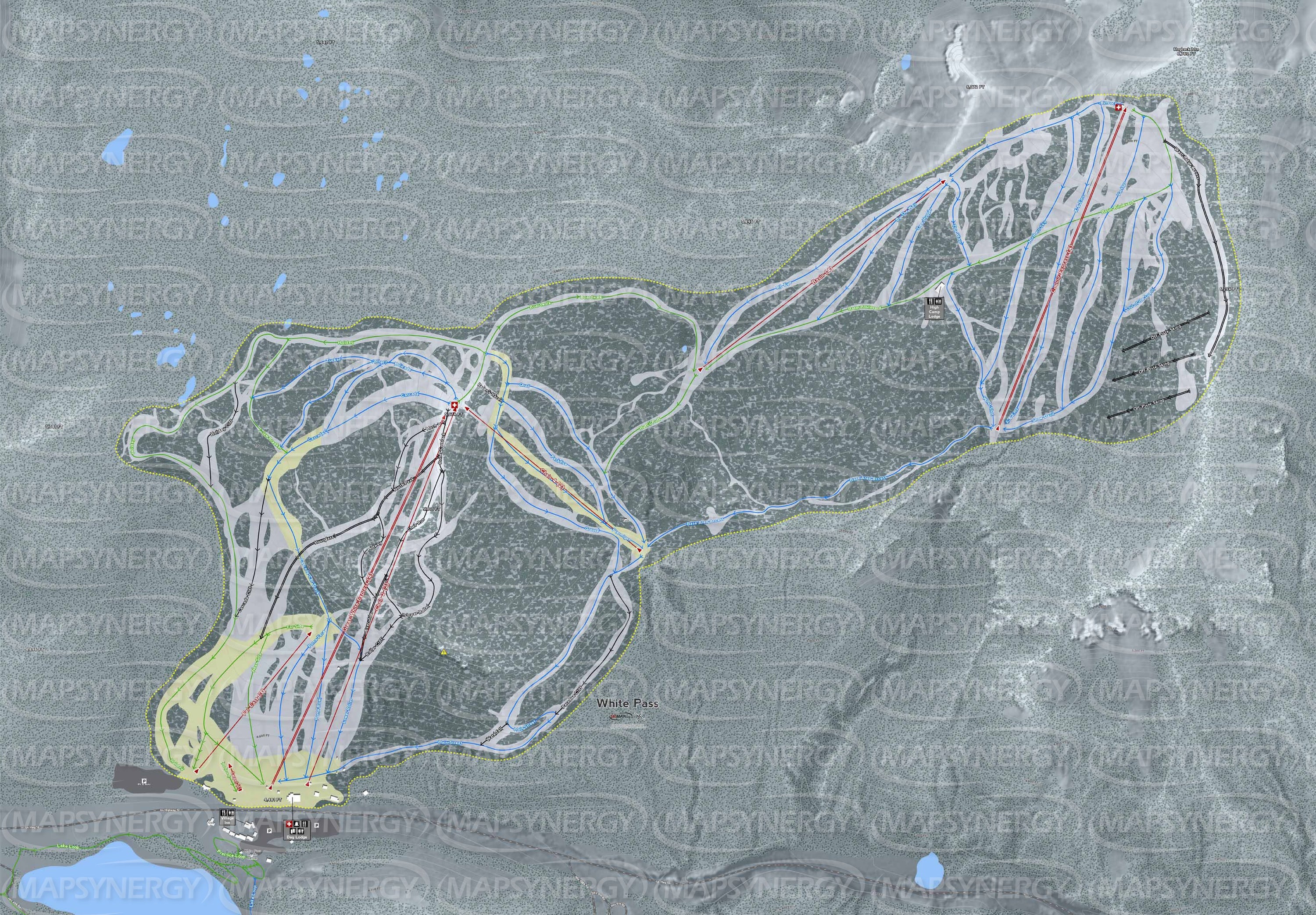 White Pass trail map