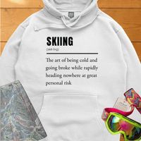 Skiing Definition Hoodie – Vintage Ski Lover Graphic Sweatshirt
