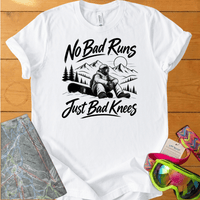 No Bad Runs Just Bad Knees Snowboard t-shirt