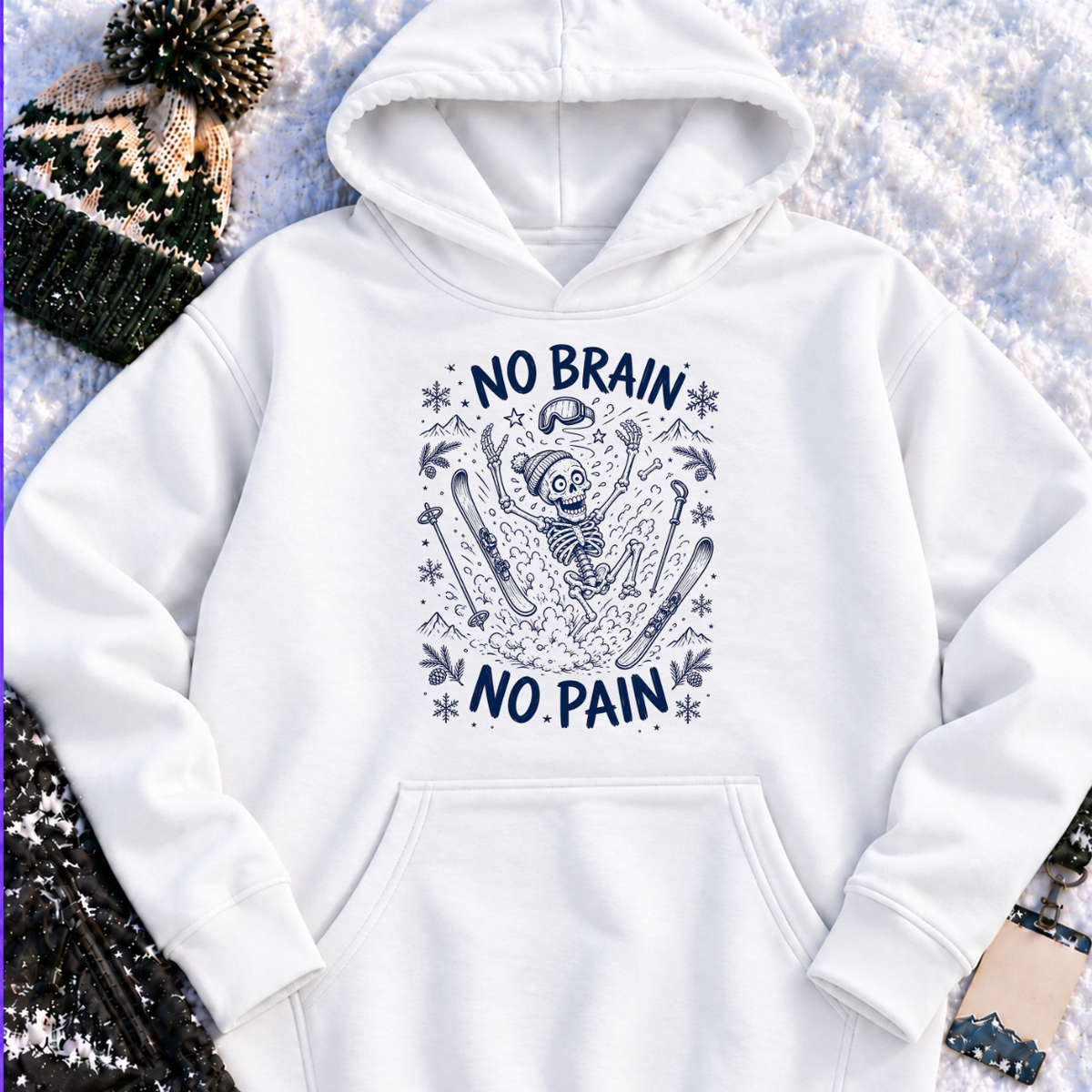 No Brain No Pain – Hoodie