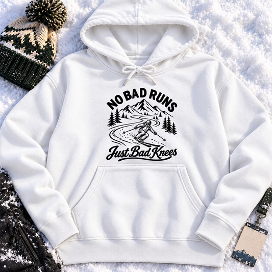 No Bad Runs Just Bad Knees Ski – Hoodie