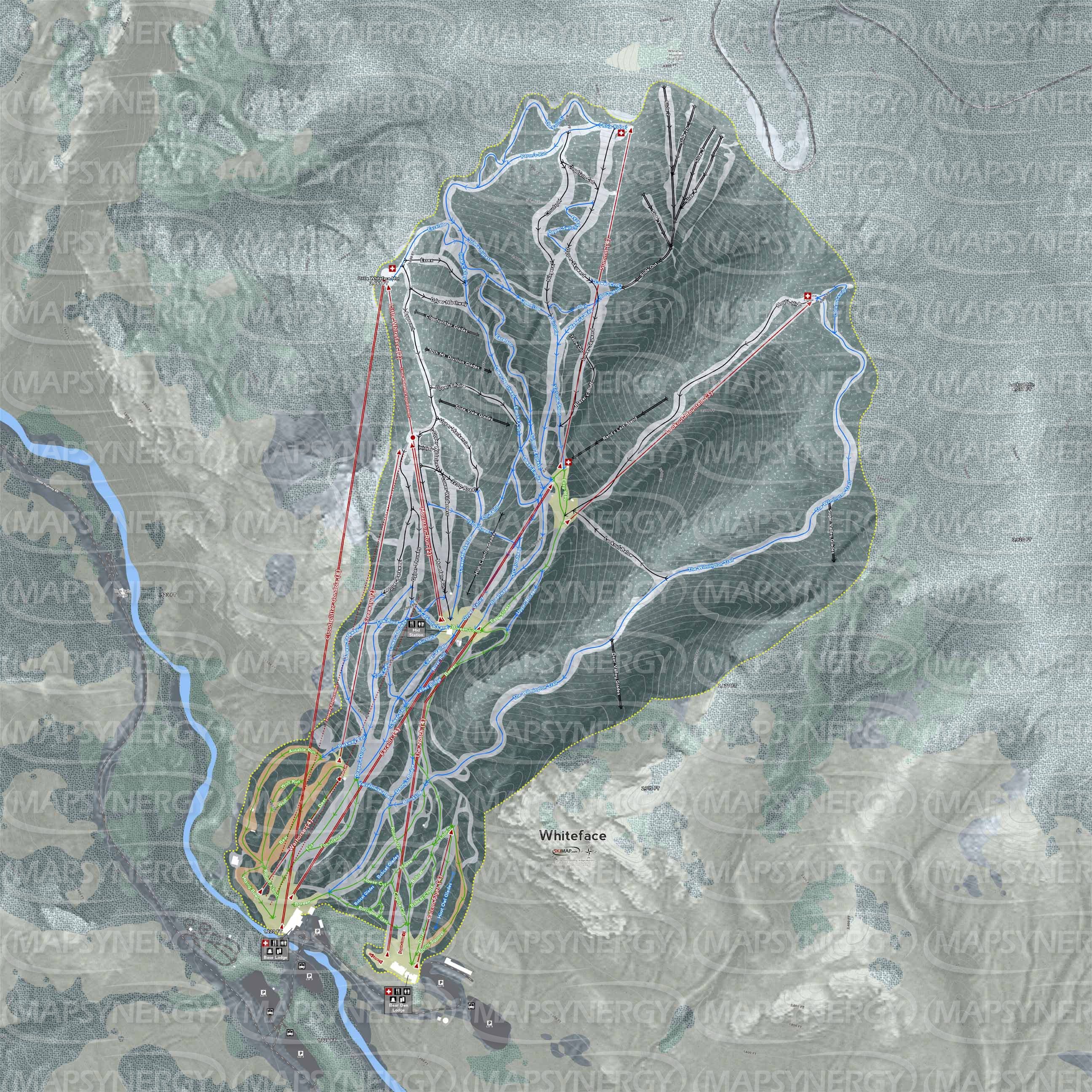 Whiteface Mountain trail map