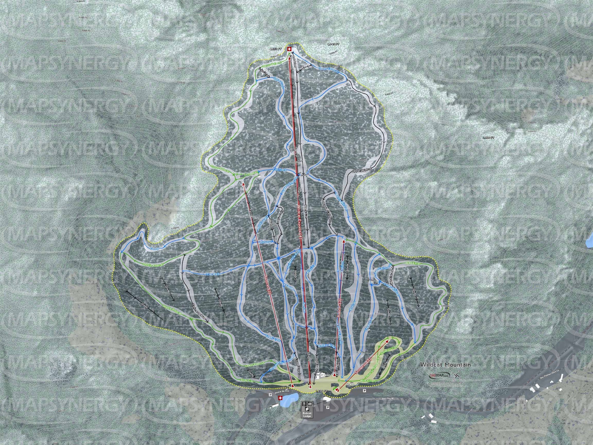 Wildcat Mountain trail map
