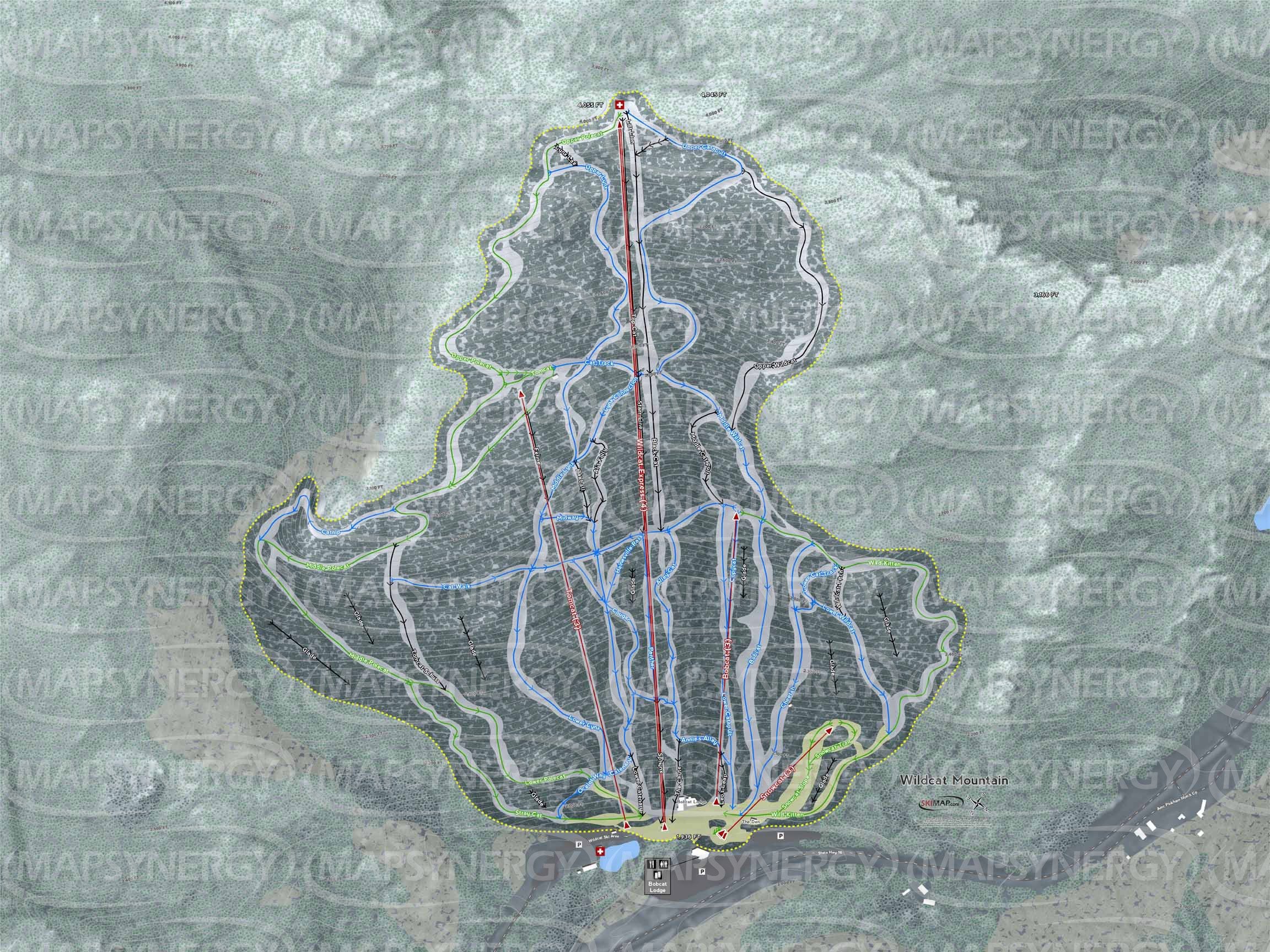 Wildcat Mountain trail map