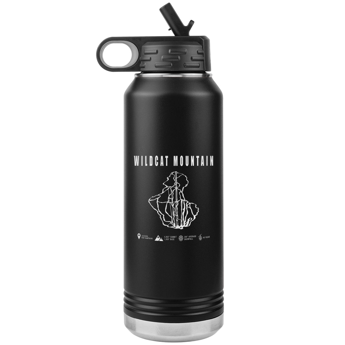 Wildcat Mountain, New Hampshire Ski Trail Map 32oz Water Bottle Tumbler