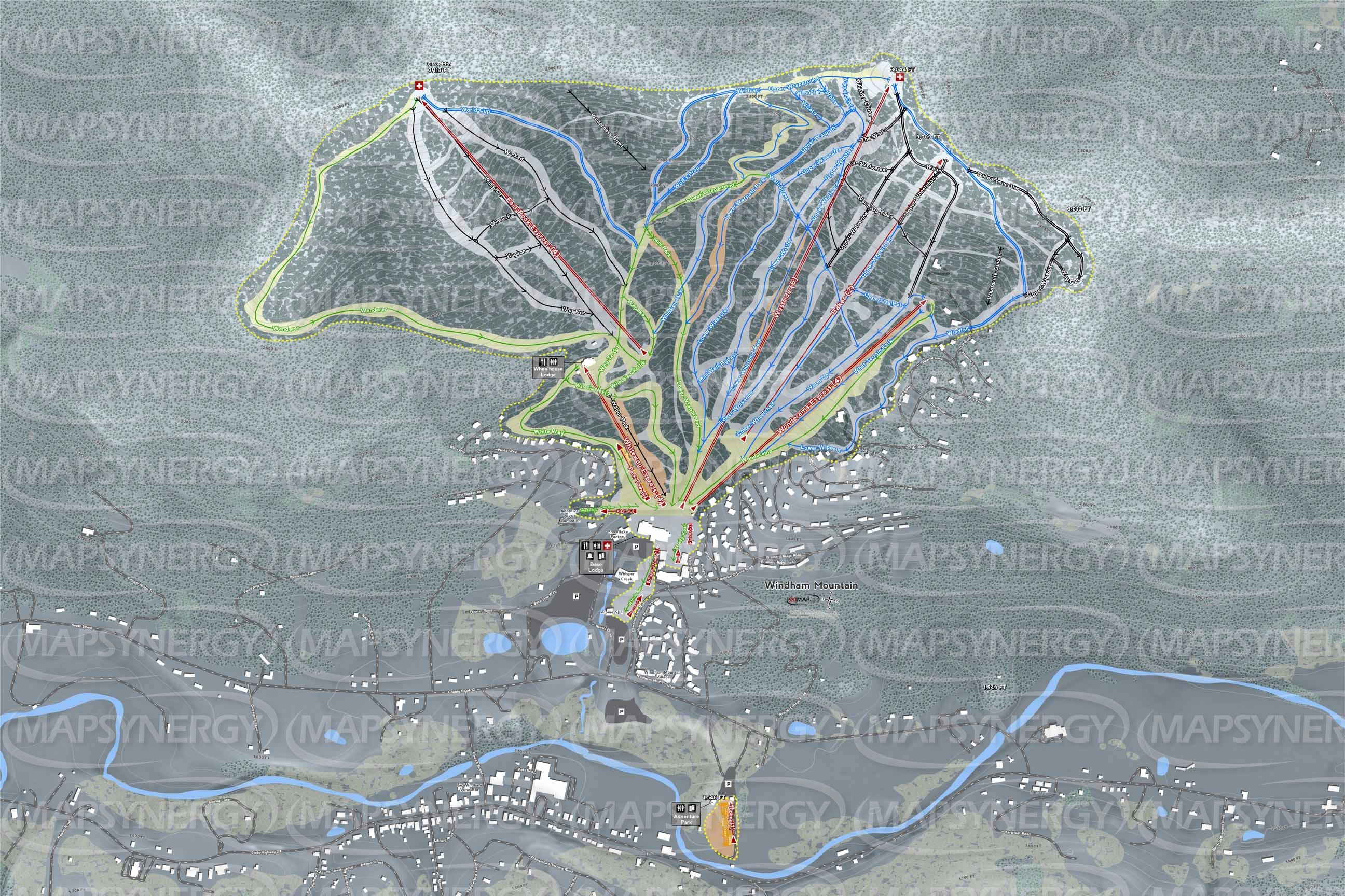 Windham Mountain trail map